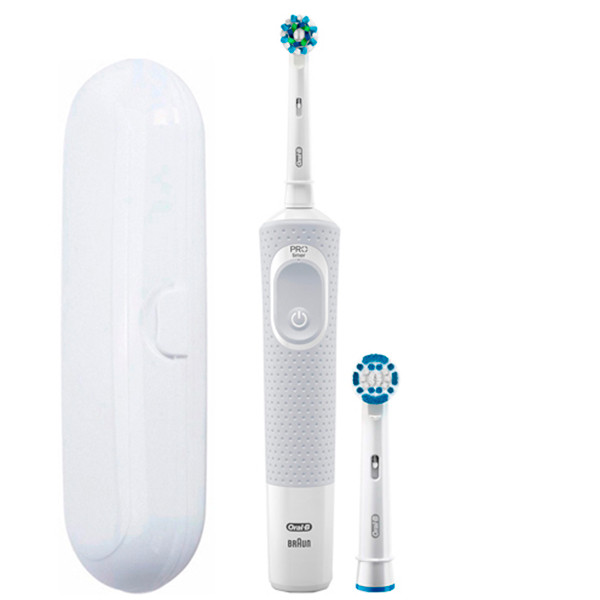 

Зубная щетка Oral-B Vitality 100 Cross Action White 2 нас. + футляр белый