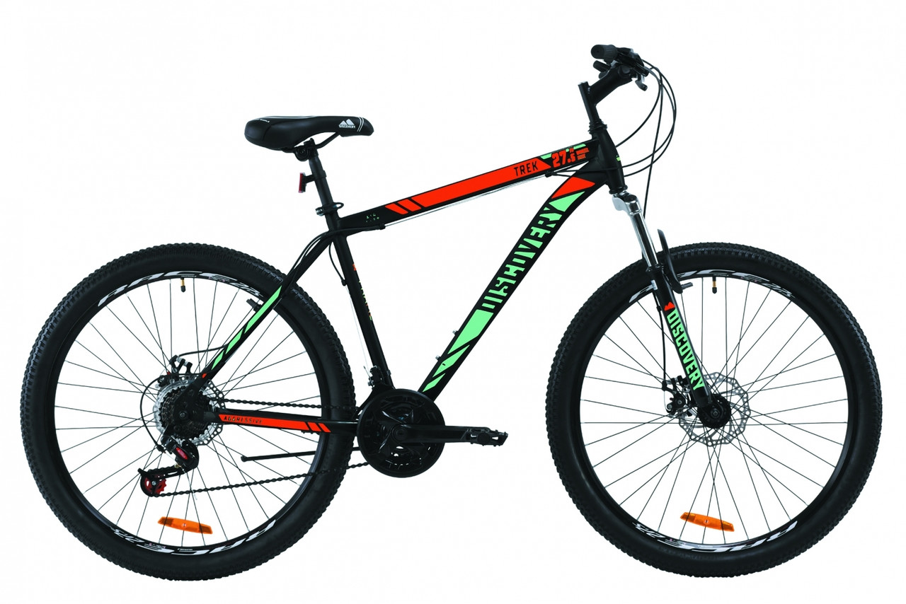 

Велосипед 27.5" Discovery TREK DD 2020 (черно-красный с бирюзовым (м