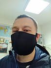 Багаторазова захисна маска для обличчя Fandy Standart+ 3-х шаровий неопрен баклажан чоловіча, фото 6