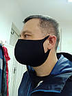 Багаторазова захисна маска для обличчя Fandy Standart+ 3-х шаровий неопрен баклажан чоловіча, фото 9