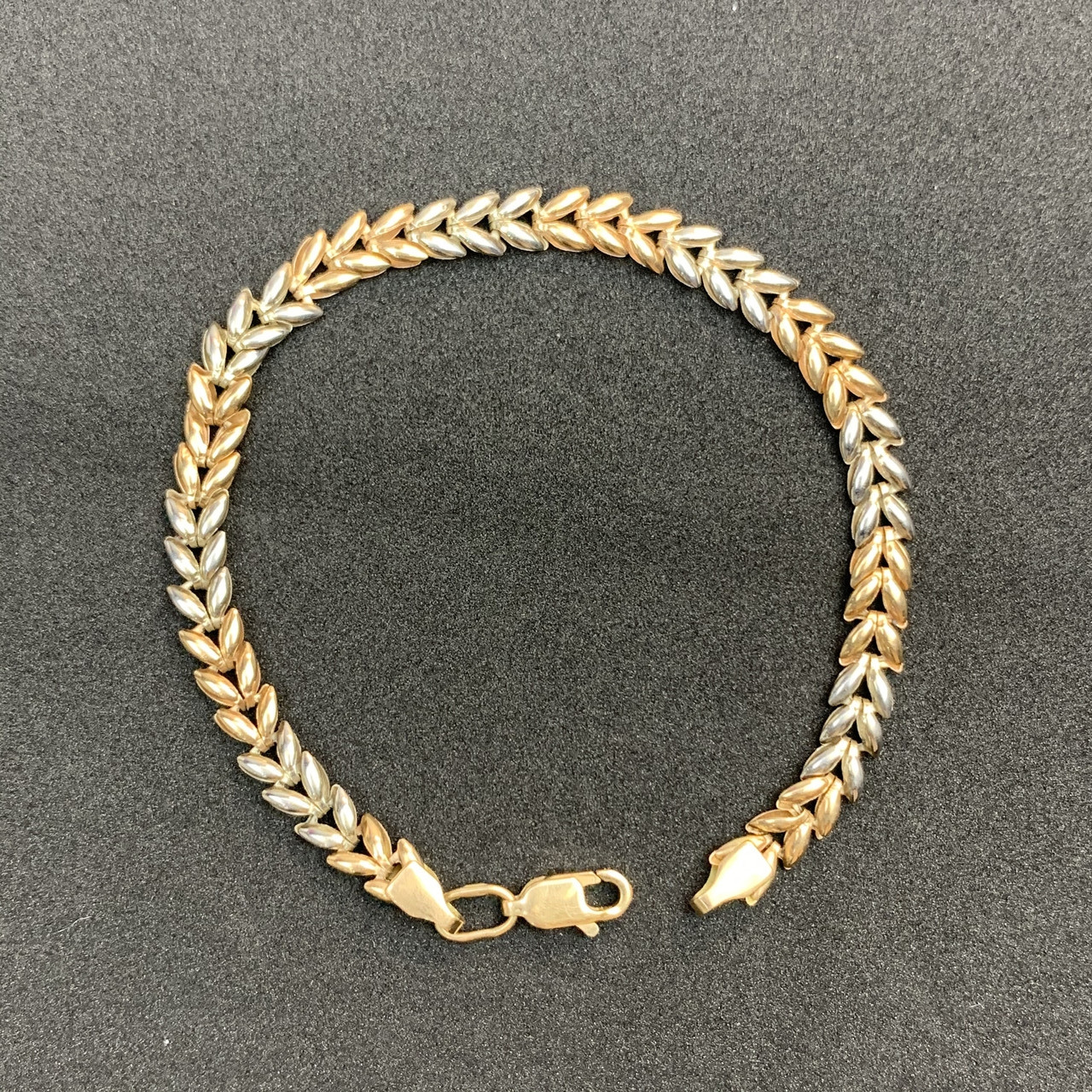 Золотой браслет БУ 585 пробы, фантазийное плетение  