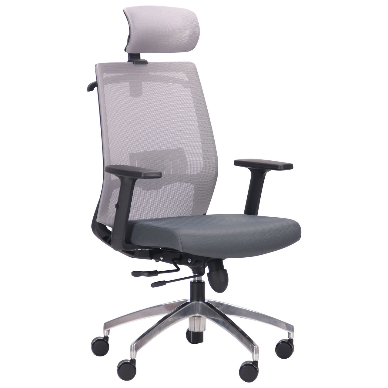 Компьютерное кресло Install Black, Alum, TM AMF Grey/Grey, фото 1