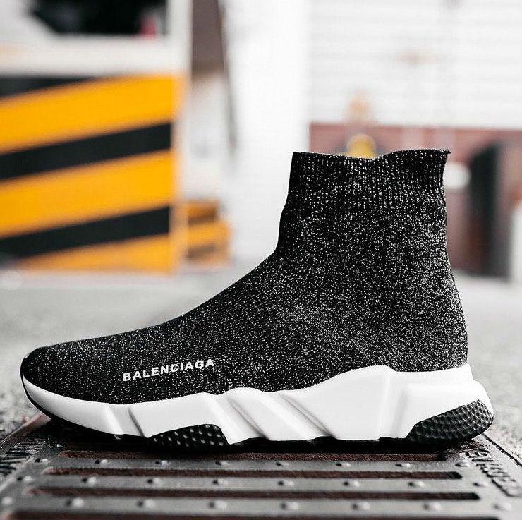 

Balenciaga Speed Trainer Knit Swarovski | люкс кроссовки женские; летние черный с блестками; высокие; тканевые 39eur - 25.0cm, Темно-серый