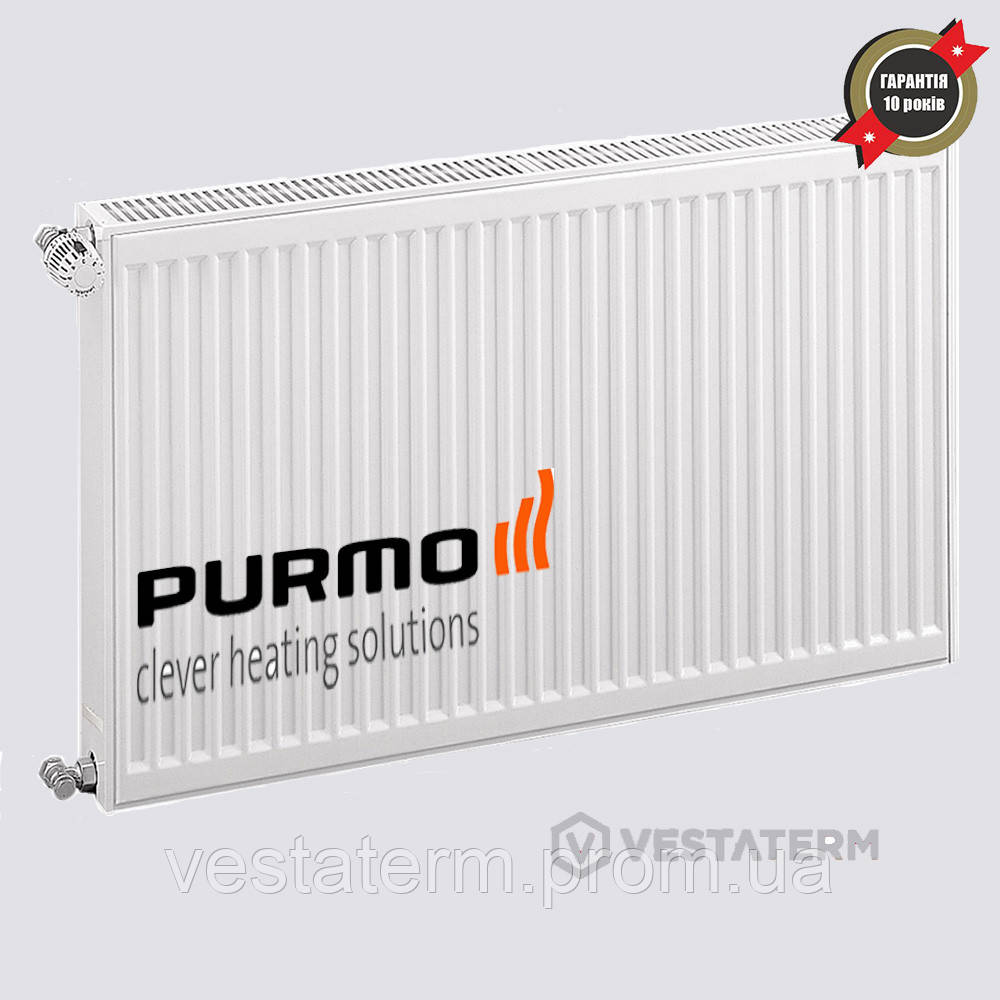 

Радіатор PURMO ventil compact v11 600х1000 нижнє підключення, Белый