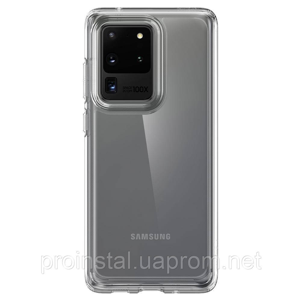 

Чехол Spigen для Galaxy S20 Ultra Ultra Hybrid, Crystal Clear, Прозрачный