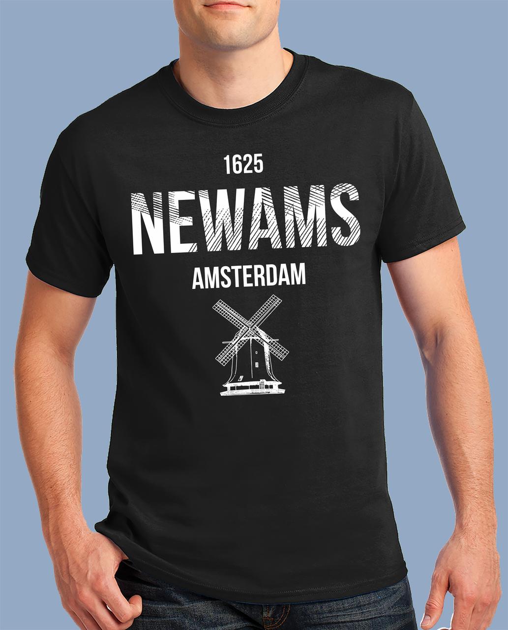 

Модная летняя футболка со стильной картинкой NEWAMS хлопковая мягкий дышащий принт! черная