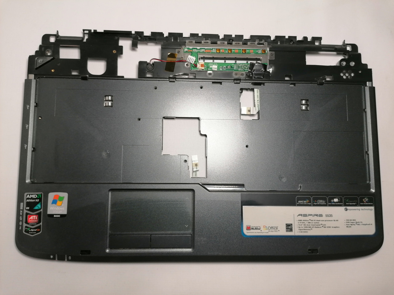 Б/У корпус кришка клавіатури (топкейс) для Acer Aspire 5535 / 5235 Series