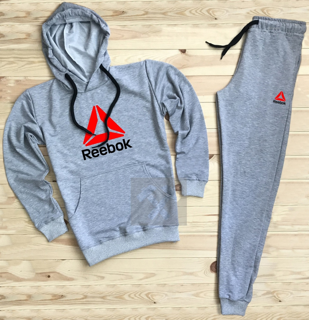 

Спортивный мужской костюм Reebok (Рибок), серый, код OW-2061