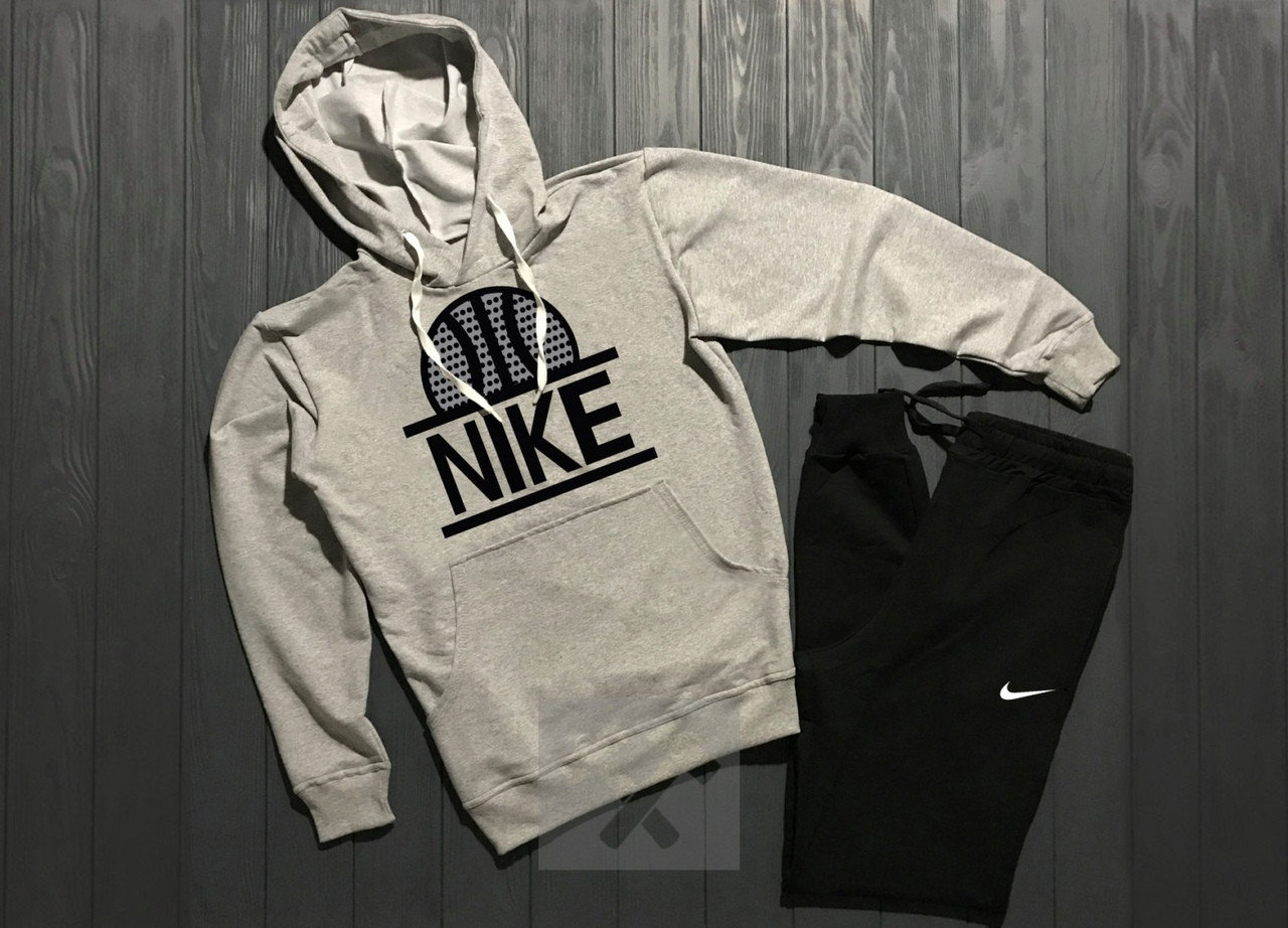 

Спортивный мужской костюм Nike (Найк), серый верх, черные штаны, код OW-2140 xl