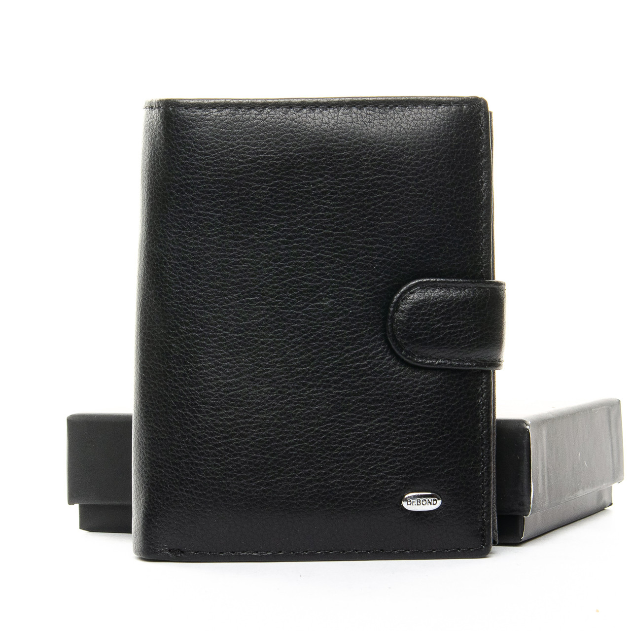 

Мужской кошелек из натуральной кожи DR. BOND (10*13*3см) MS-14 black, Черный