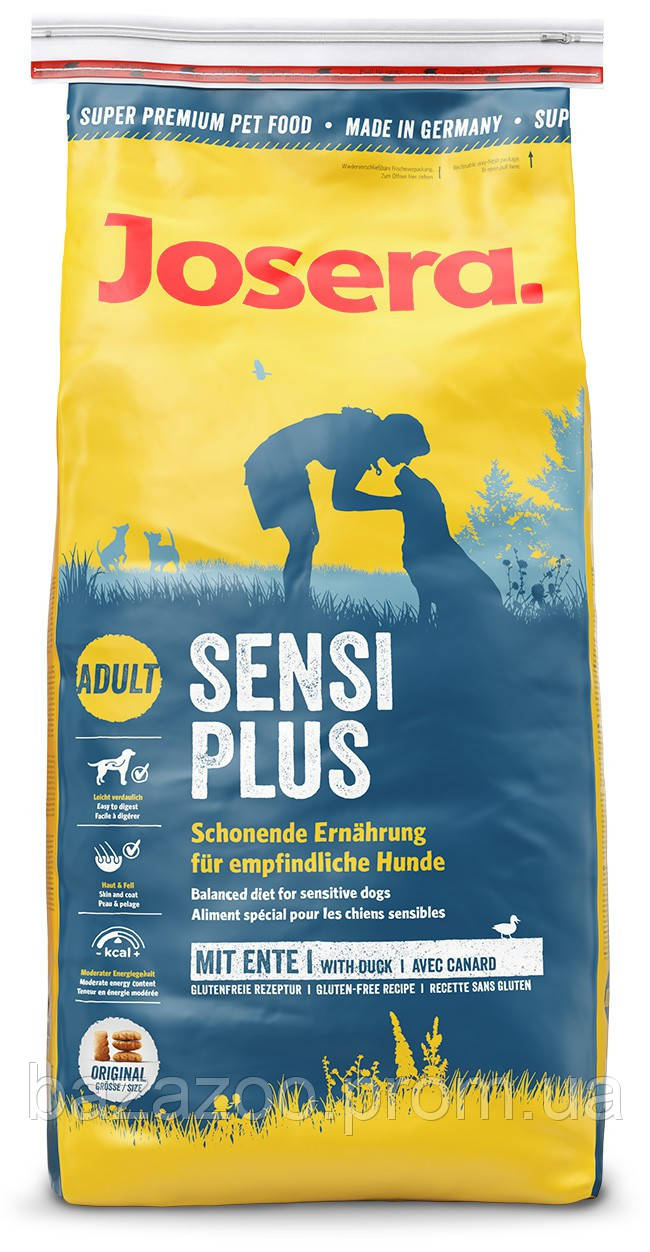 

Сухой корм Josera (Йозера) SensiPlus Adult для собак с аллергией и проблемах с пищеварением 15 кг