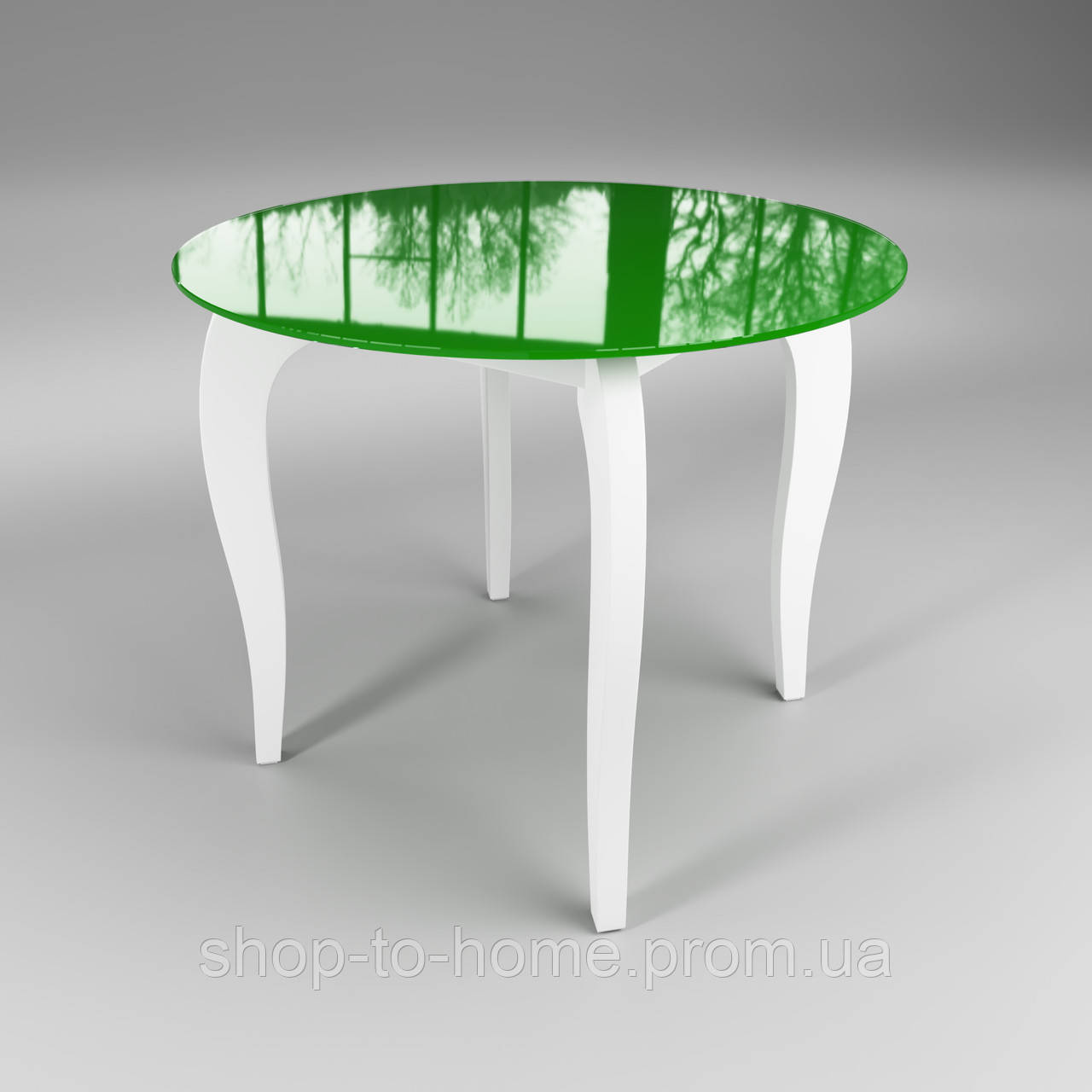 

Стол стеклянный Император Круг зелено-белый Sentenzo. Кухонный стол. Обеденный стол, Черный