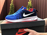 Чоловічі кросівки Nike Zoom сині з білим,сітка, фото 5