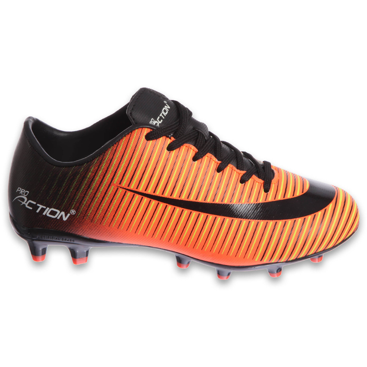 

Бутсы футбольная обувь детская Pro Action VL17562-TPU-28-35-BKO BLACK/ORANGE размер 28-35 (верх-TPU, подошва-RB, черный-оранжевый