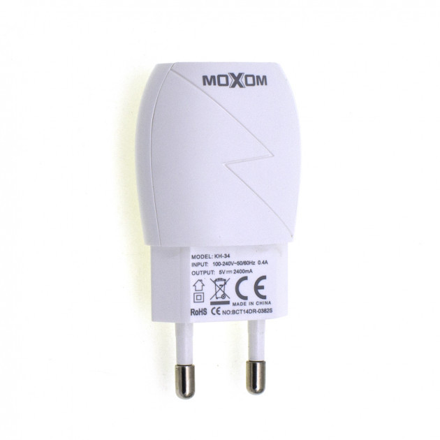 

Зарядное устройство сетевое Moxom KH-34 Micro USB White, Белый