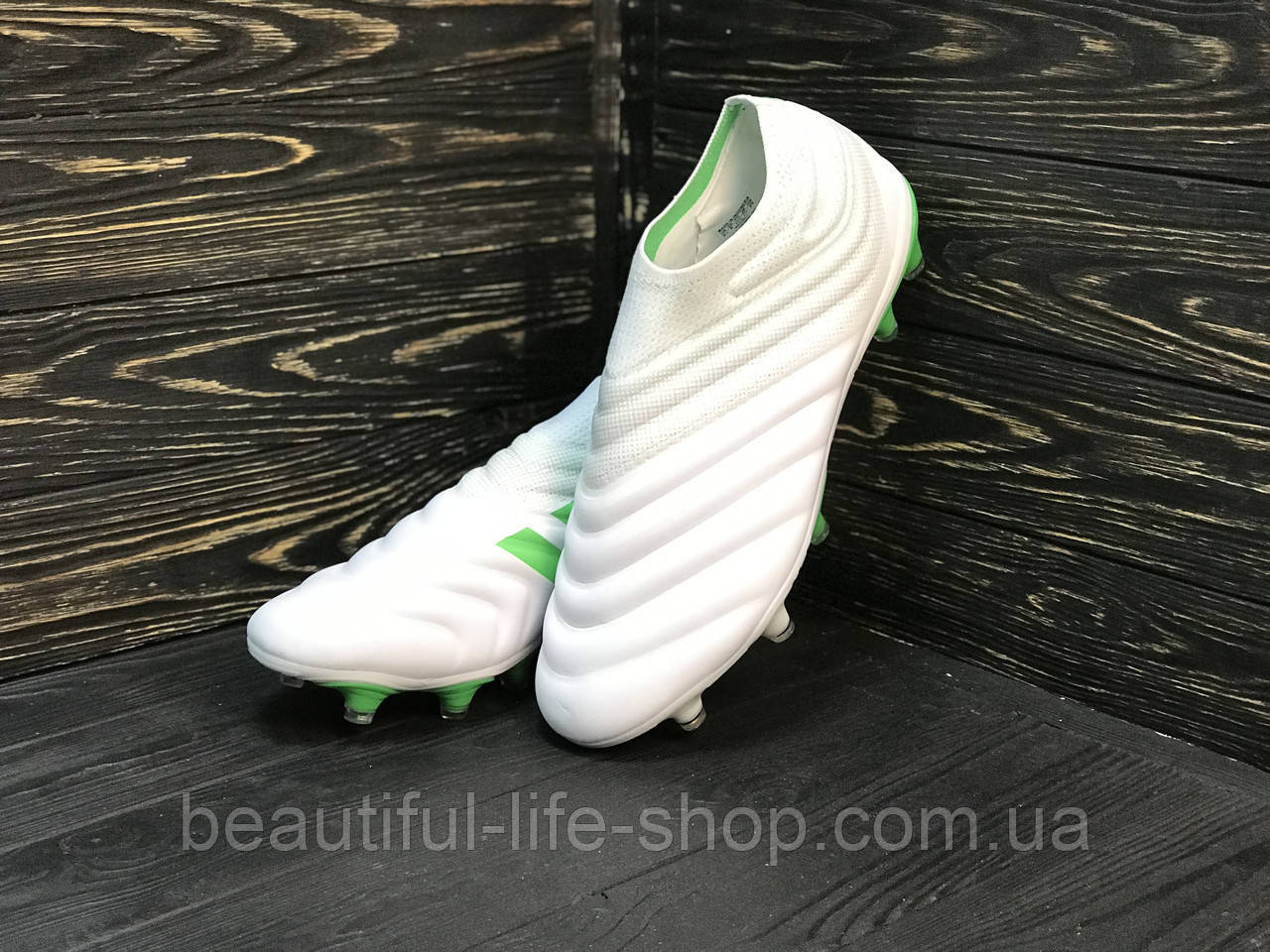 

Бутсы Adidas Copa 19+FG/AG White без шнурков(реплика) + ПОДАРОК (остались 42 и 44 р), Белый
