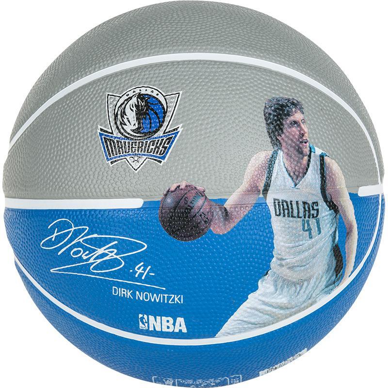 

Мяч баскетбольный резиновый Spalding NBA Player Dirk Nowitzki Size 7 для улицы и спортзала