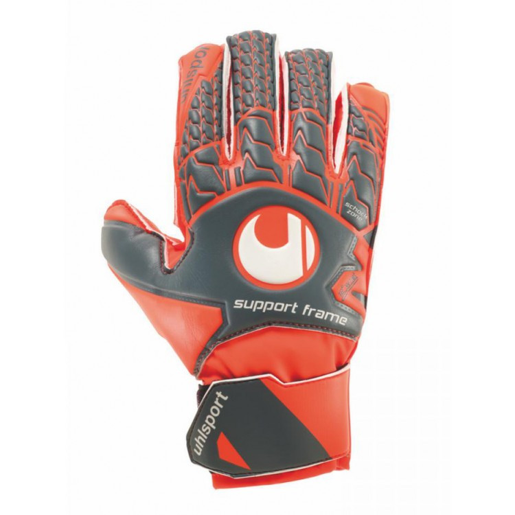 

Вратарские перчатки футбольные Uhlsport Aerored Soft SF Junior Size 7 Orange/Grey латексные оранжевого цвета