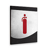 Таблички пожежної безпеки - Нержавіюча сталь і дерево - "Venture" Design, фото 3