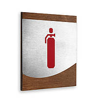 Таблички пожежної безпеки - Нержавіюча сталь і дерево - "Venture" Design, фото 2