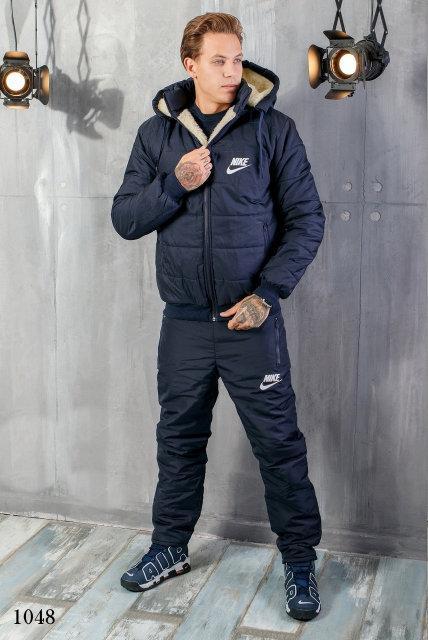 Мужской теплый костюм лыжный штаны плащевка 150 синтепон+куртка плащевка+подкладка овчина размеры:48,50,52,54