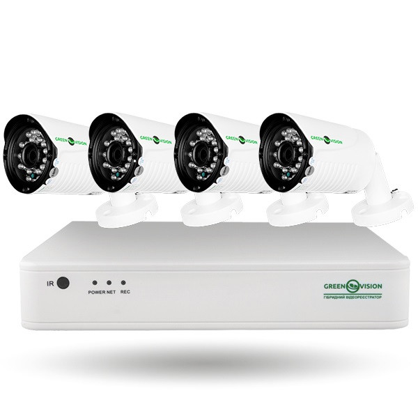 

Комплект видеонаблюдения GreenVision GV-K-S13/04 1080P (LP5525)