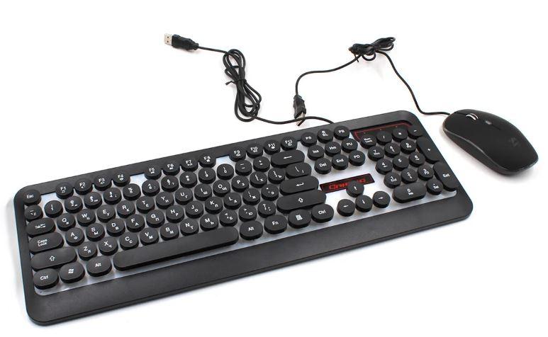 Комплект проводная клавиатура игровая LED и мышь HK3970 6947