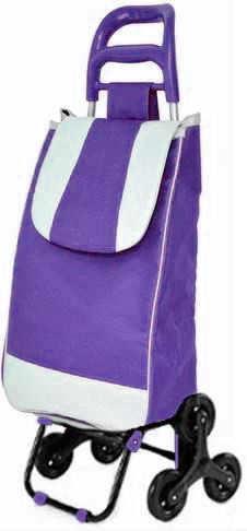 Тачка сумка з потрійним колесом кравчучка Stenson MH-2786 95 см, фіолетова