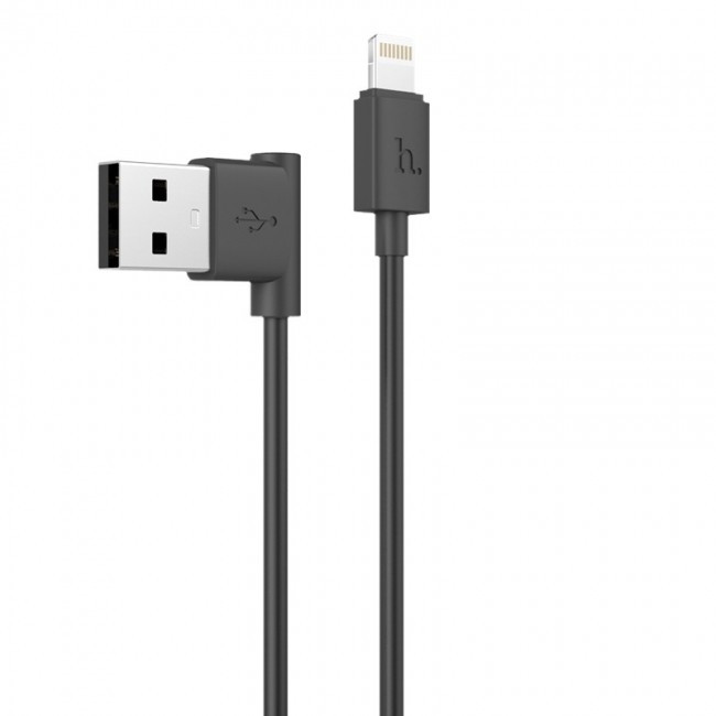 

Кабель Hoco L Shape Lightning Round 1.2M Upl11 Black, Черный