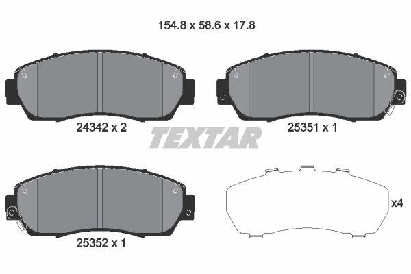 

Тормозные колодки дисковые TEXTAR