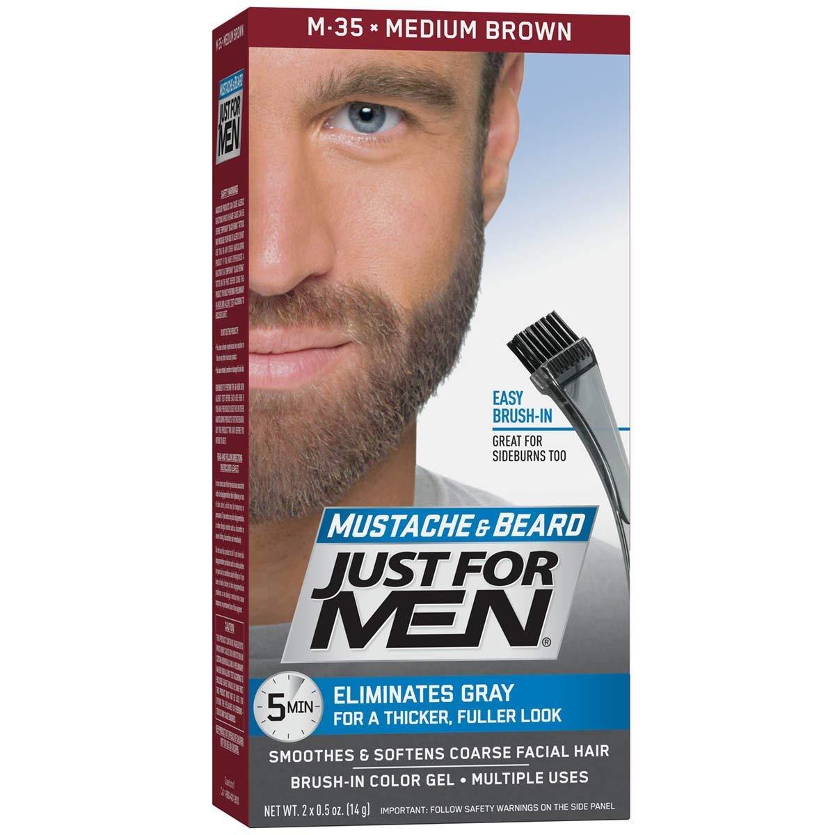 

Краска для усов и бороды Just for Men Color Gel Mustache Beard M-38 Medium Brown Средний Коричневый 2x14 г