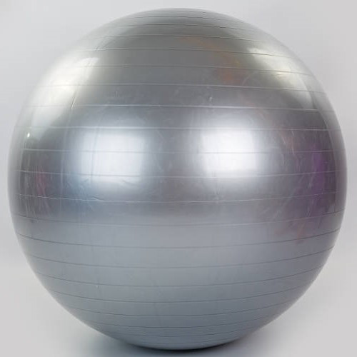 

М'яч для фітнесу (фітбол) гладкий глянцевий 65 см Zelart FI-1980-65 сірий