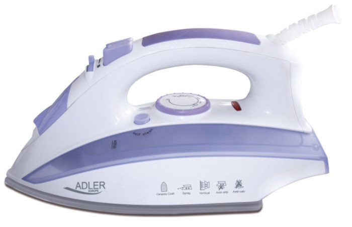 

Утюг Adler AD 5011 Iron Ceramic 2000W Blue, Белый / голубой