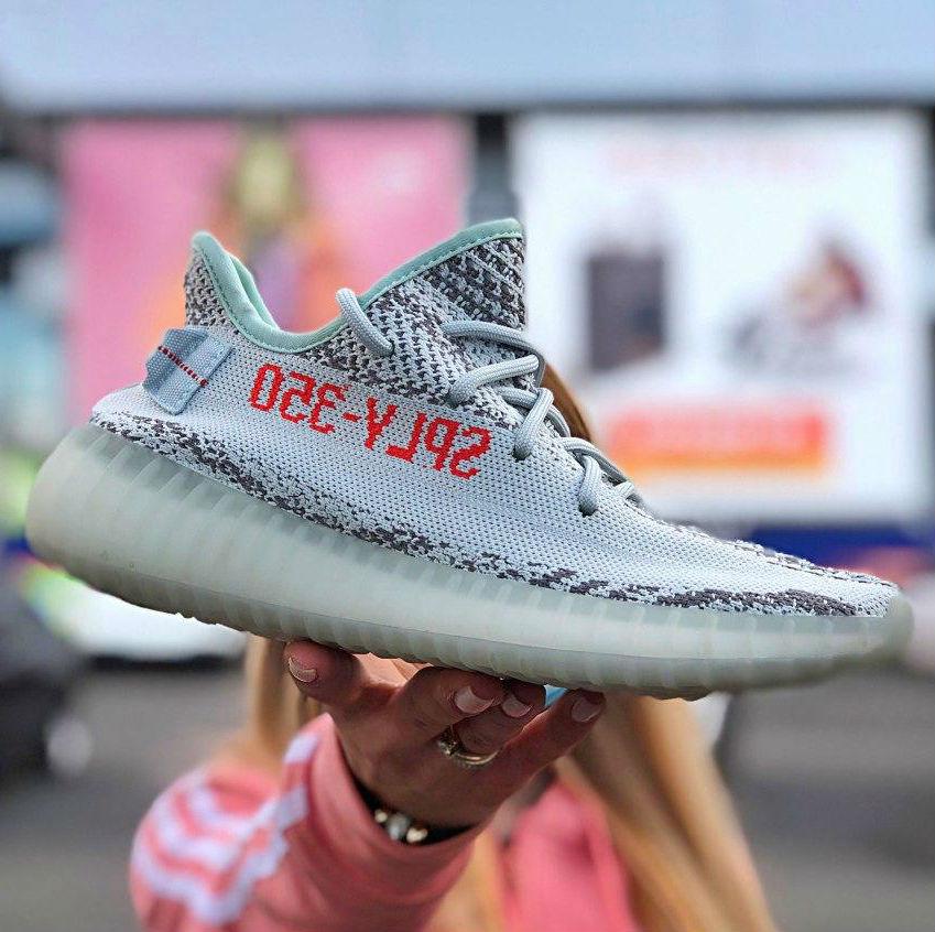 

Adidas Yeezy Boost 350 V2 "Blue tint" | кроссовки женские и мужские; весенние/летние; серые/голубые 45eur - 29.0cm, Серый