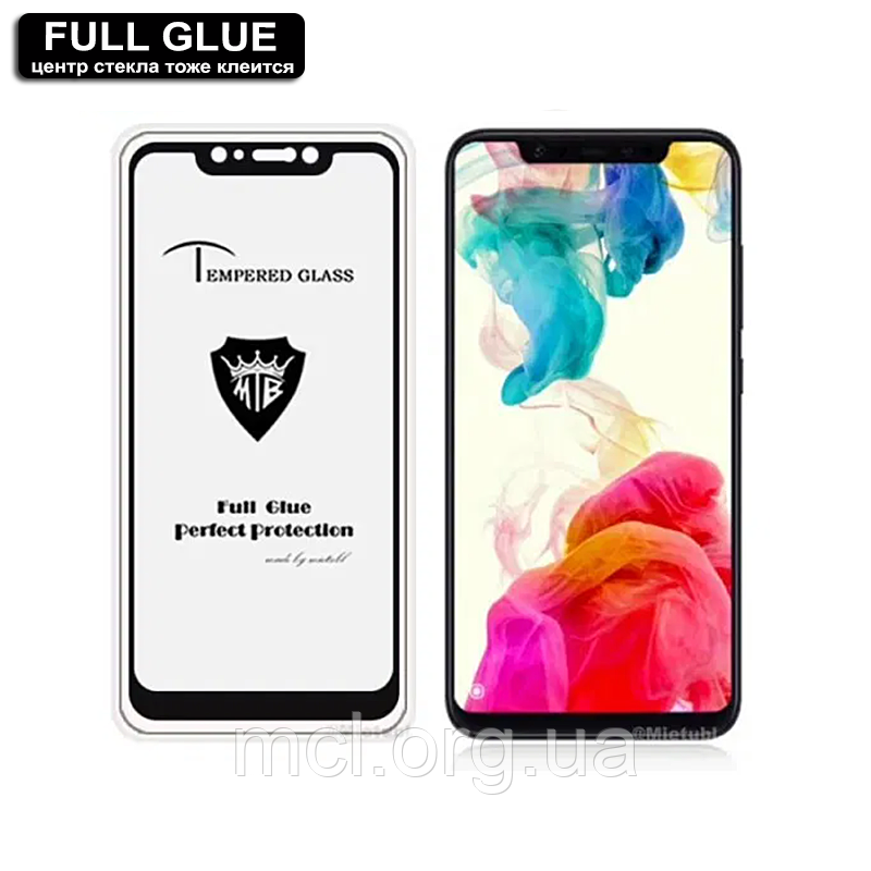 

Защитное стекло Full Glue Xiaomi Pocophone F1 (Black) - 2.5D Полная поклейка