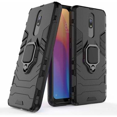 

Противоударный чехол Xiaomi Redmi 8\8A бампер с кольцом черный