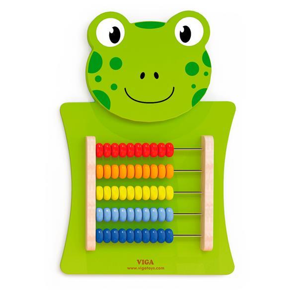Бизиборд Viga Toys Лягушка со счетами (50679), Зеленый