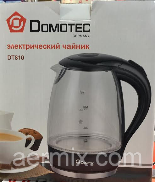 

Электрический чайник (стекло) Dоmotec DT-810, электрочайник-термос, стеклянный электрочайник 2 л! Лучшая цена