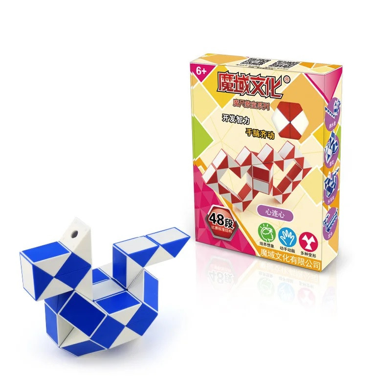 Змейка Рубика 48 элементов красная | MoYu Magic Snake Cube red