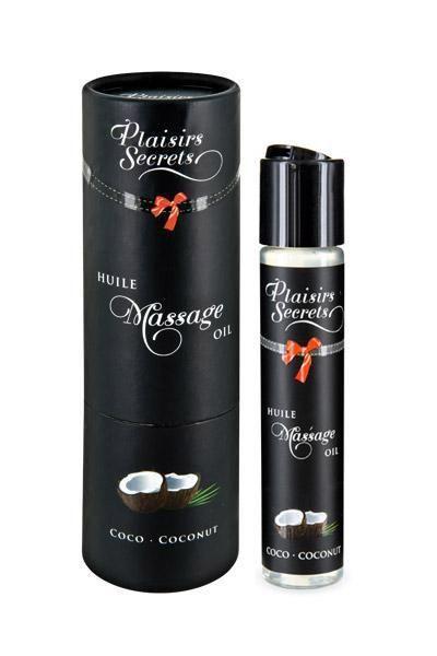 

Массажное масло Plaisirs Secrets Coconut (59 мл) с афродизиаками, съедобное