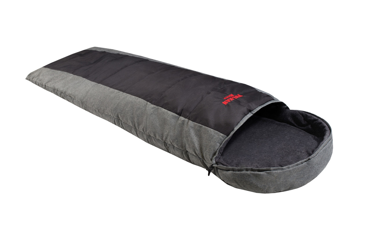 

Зимний спальник спальный мешок Vulkan Micro до -5С (215*65см), Серо-черный меланж