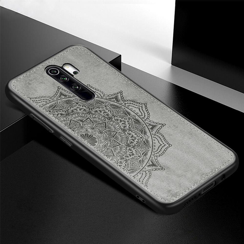 

TPU+Textile чехол Mandala с 3D тиснением для Xiaomi Redmi Note 8 Pro, Серый