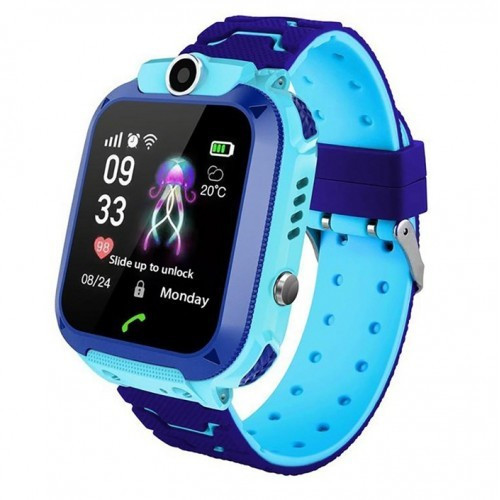 Детские Смарт часы с GPS S12  Сине-голубые (Smart Watch) Умные часы