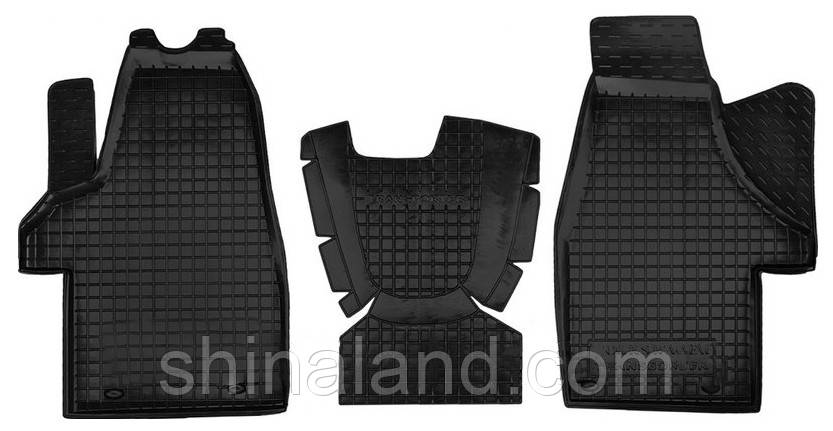 

Коврики в салон Vw Transporter T5 Multivan (1+1) 2003 - 2015 черные, полиуретановые (Avto-Gumm) - передний ряд