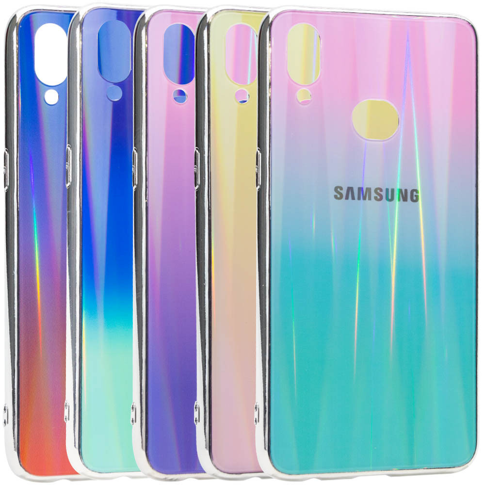 

TPU+Glass чехол Gradient Aurora с лого для Samsung Galaxy A10s