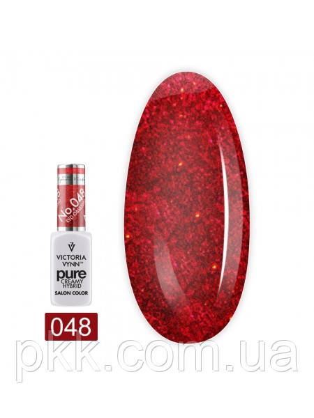 Гель-лак для ногтей Victoria Vynn PURE CREAMY HYBRID Salon color 8 ml. 048 Красный