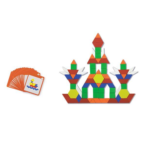 

Геометрическая мозаика Viga Toys на магнитах с карточками, 102 эл. (50669), Разноцветный