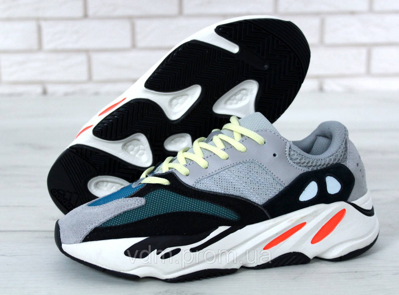 

Кроссовки женские Adidas Yeezy 700 в стиле Адидас Изи, текстиль код KD-11585. Серые с черным 40, Серый