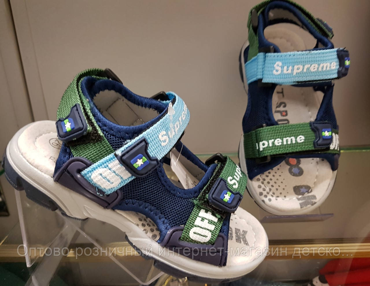 

Детские босоножки для мальчика SUPREME 26-32 28, Синий