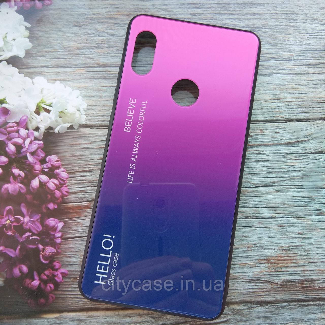 

Чехол для Xiaomi redmi note 5 / 5 pro противоударный Gradient Glass (фиолетовый с синим)